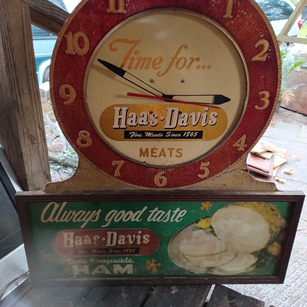 Vintage clock Haas Davis ham.